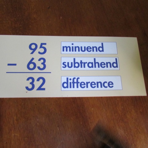 subtraction facts
